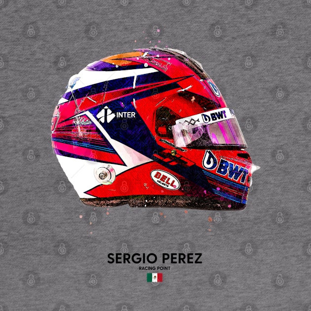 F1 2020 Sergio Perez Crash Helmet by DB Motorsport Designs